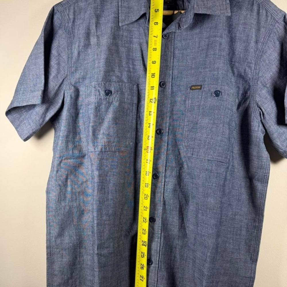 Filson chambray shirt with embroidered boat graphic - Picture 5 of 6